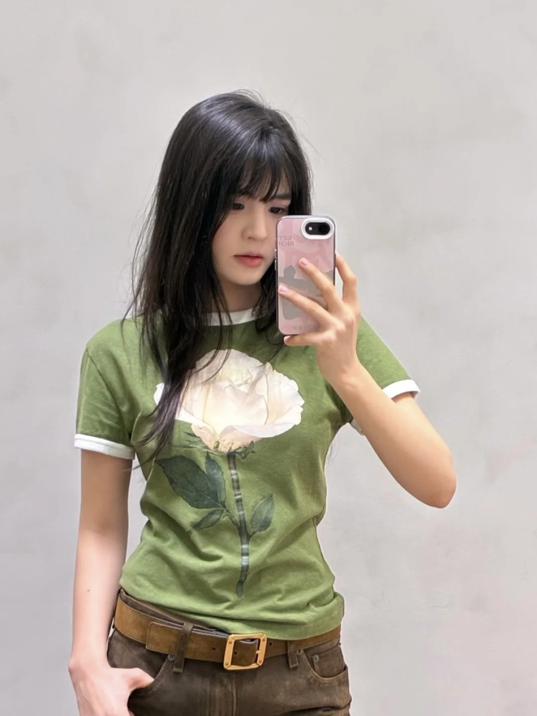 아크네스튜디오 컬러블록 플라워 반팔 티셔츠 26 SS 상세 이미지 8
