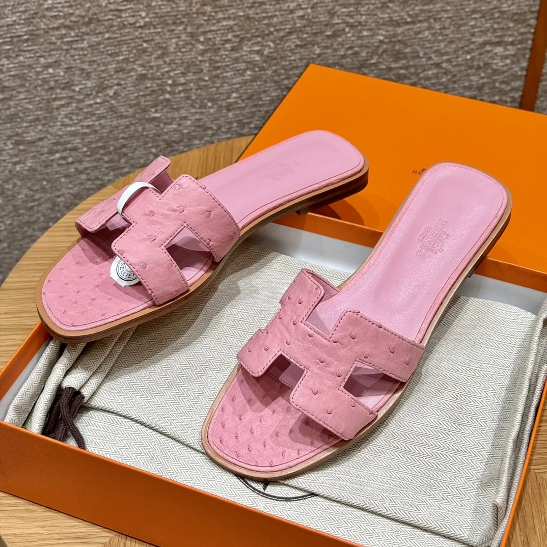 에르메스 오란 타조 가죽 샌달 상세 이미지 5