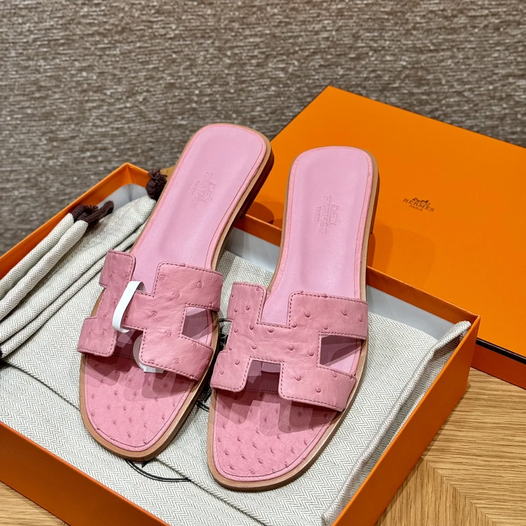 에르메스 오란 타조 가죽 샌들 상세 이미지 1