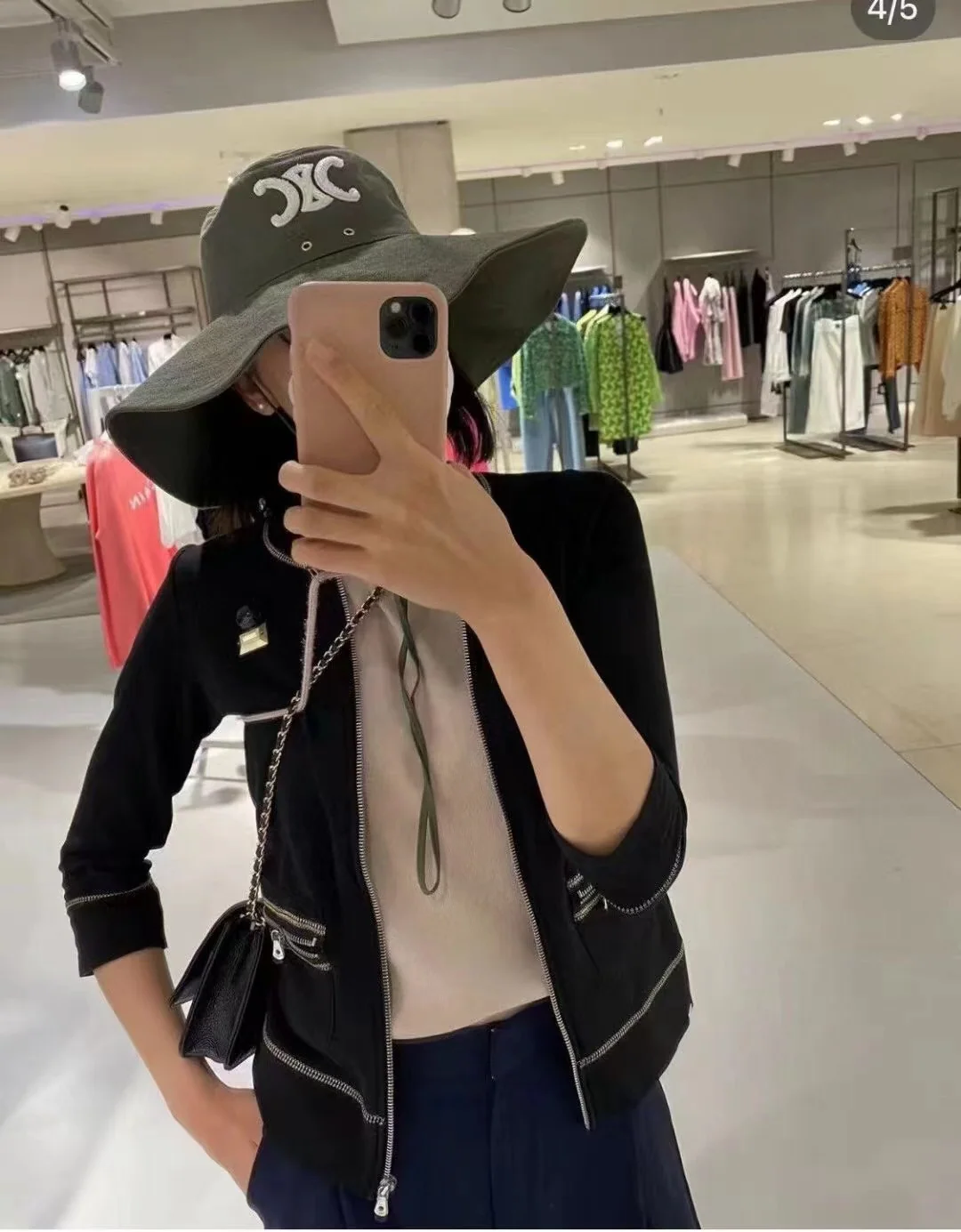 셀린느 챙 넓은 버킷 햇 모자 상세 이미지 8