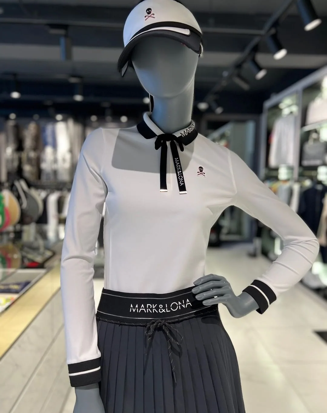 마크앤로나 여성용 봄가을 긴팔 카라 원피스 상세 이미지 2