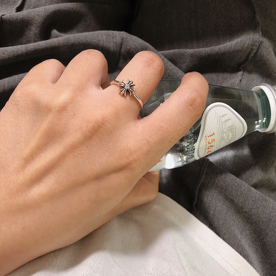 크롬하츠 크로스 플라워 스몰 바 반지 상세 이미지 8