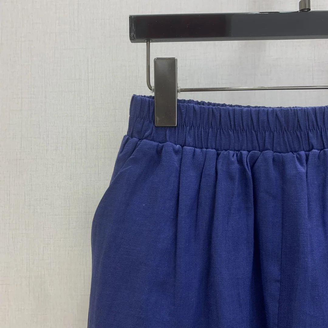 폴로 린넨 허리밴드 여성 반바지 상세 이미지 2
