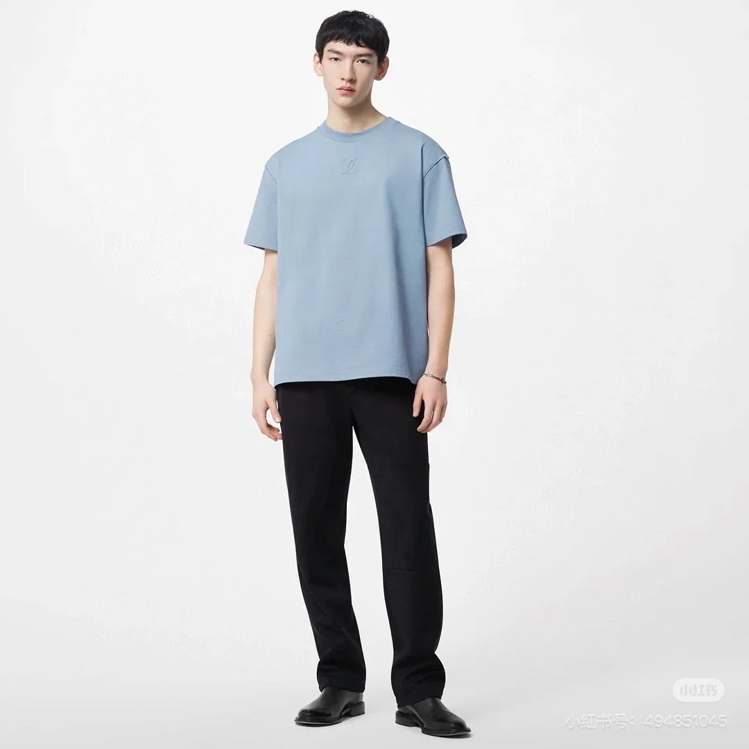 루이비통 여성 엠보스 반팔 티셔츠 상세 이미지 1