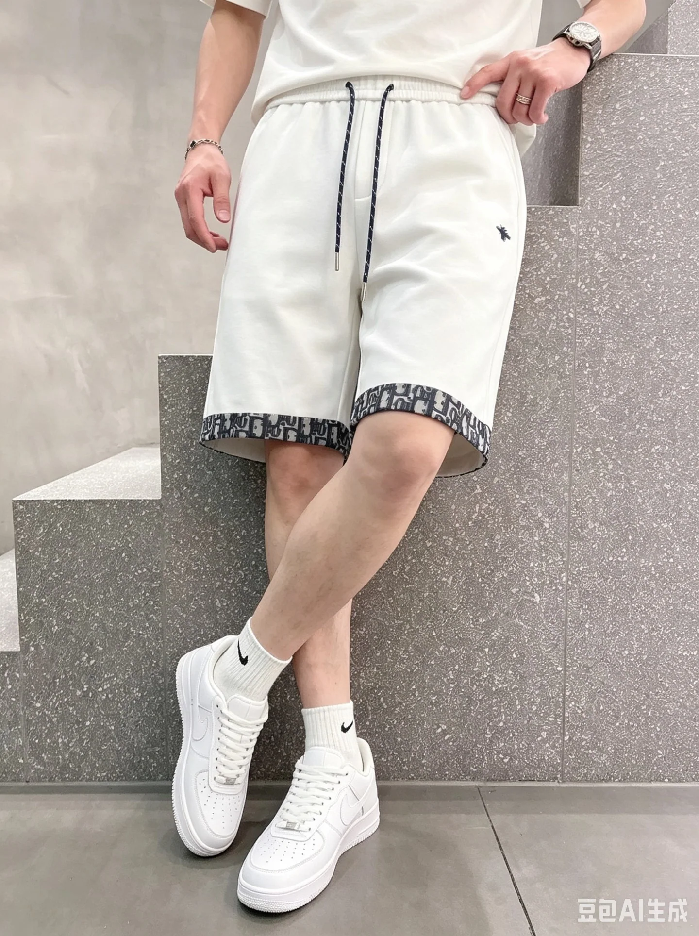 디올 남성 코튼 반바지 상세 이미지 5