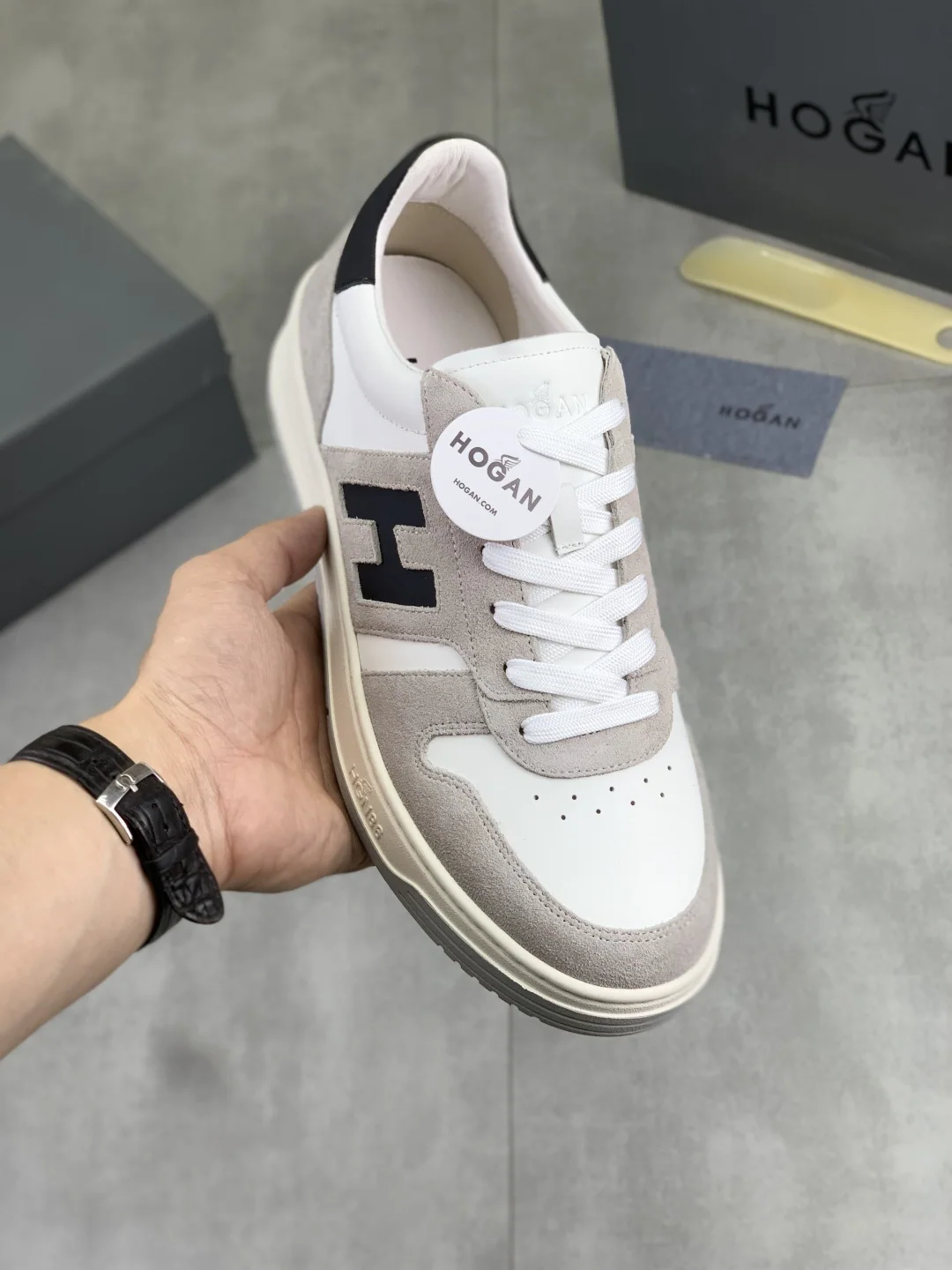 호간 컬러 블록 레트로 스니커즈 154441