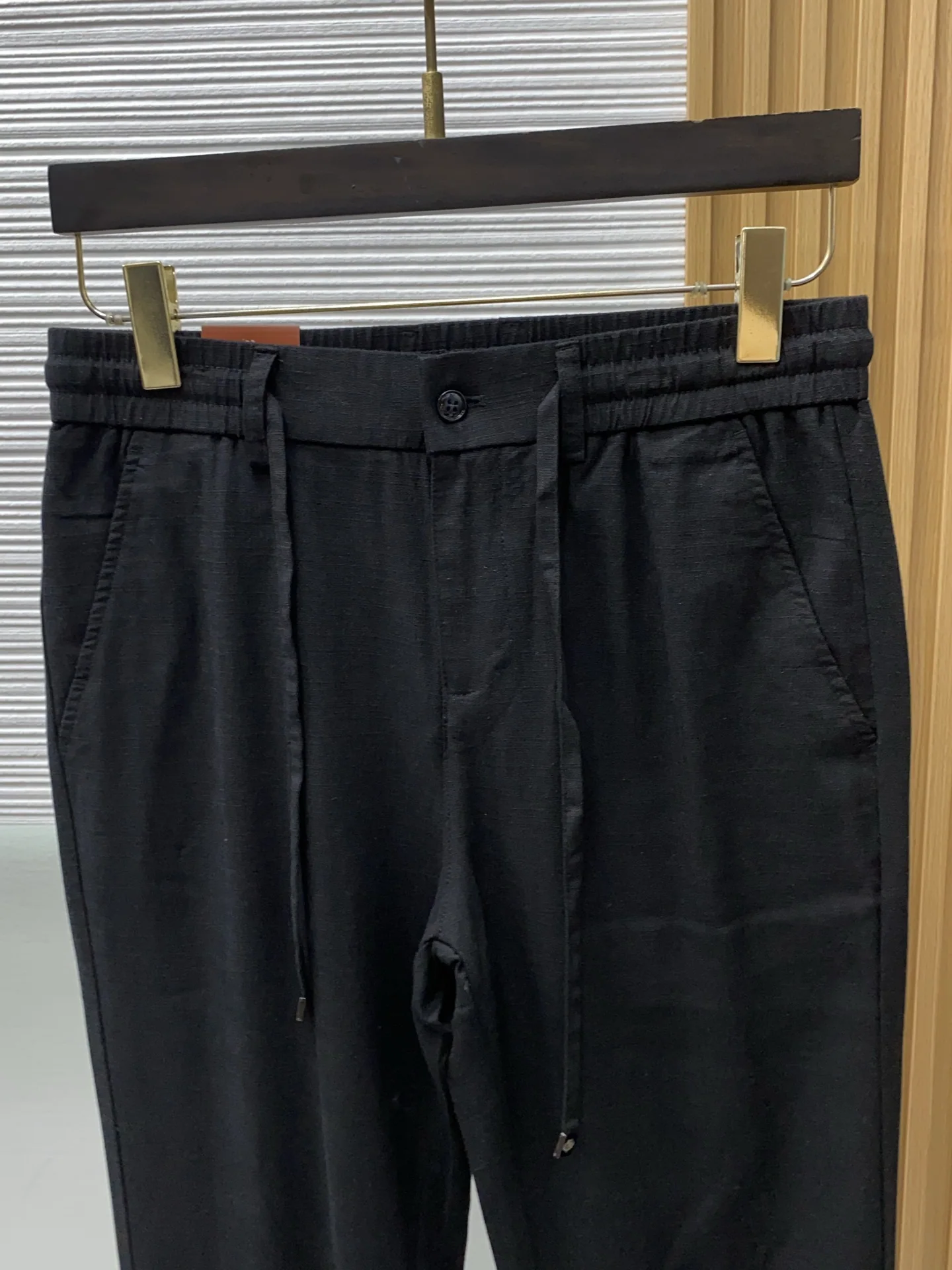 로로피아나 린넨 코튼 혼방 남성 바지 2026 SS 상세 이미지 3