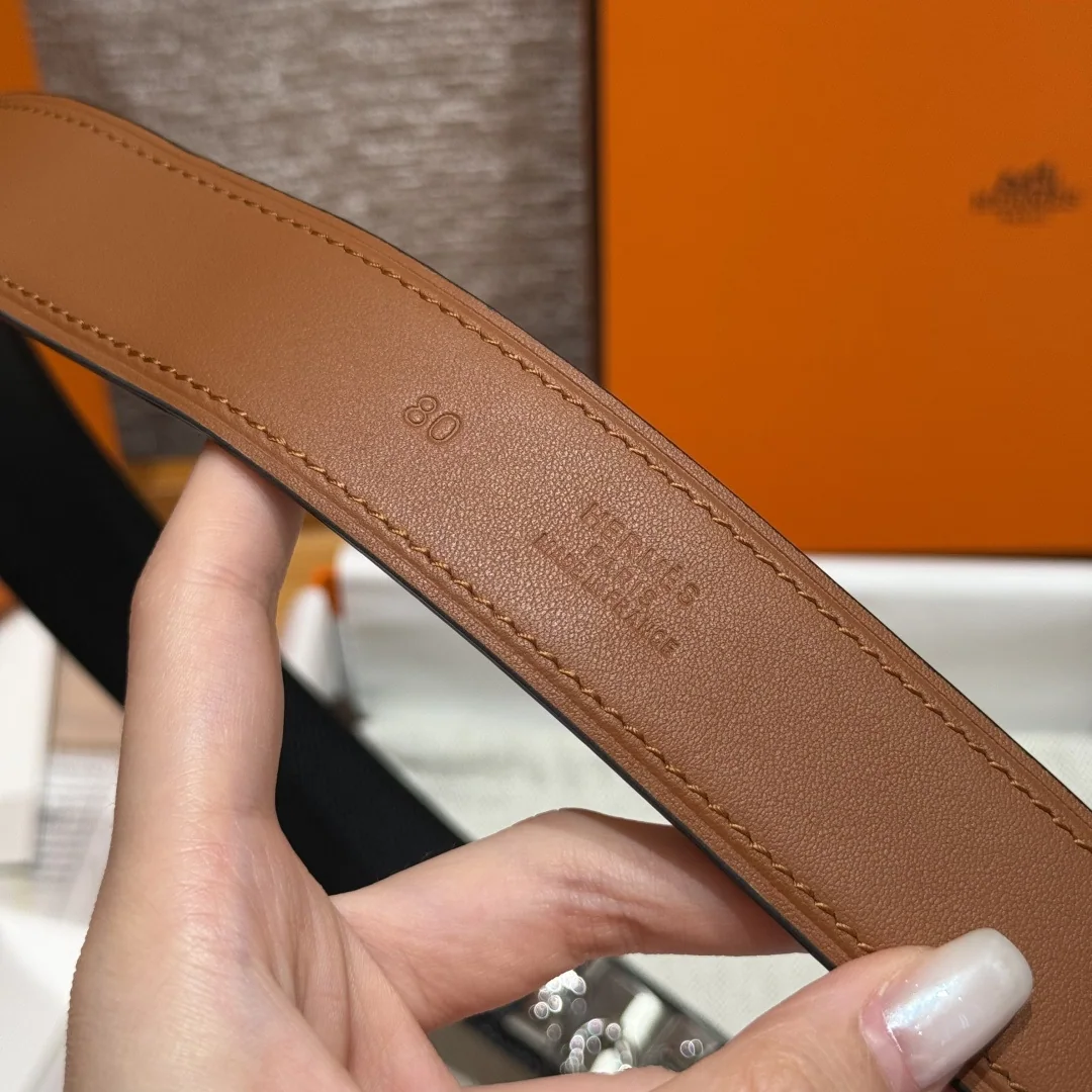 에르메스 코리에르 드 시앙 32mm 엡손 카프스킨 벨트 상세 이미지 10