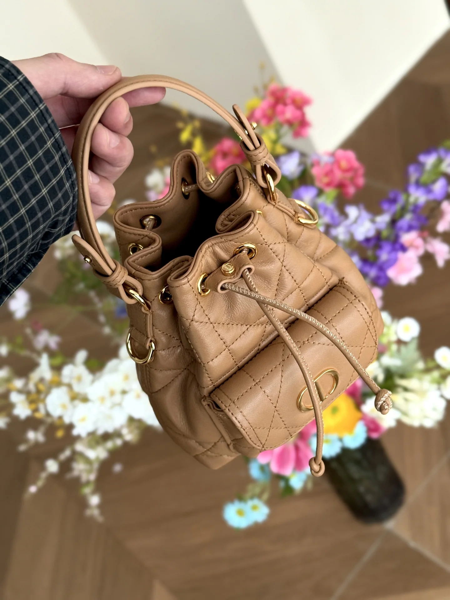 디올 카나쥬 패턴 복주머니 가방 상세 이미지 9