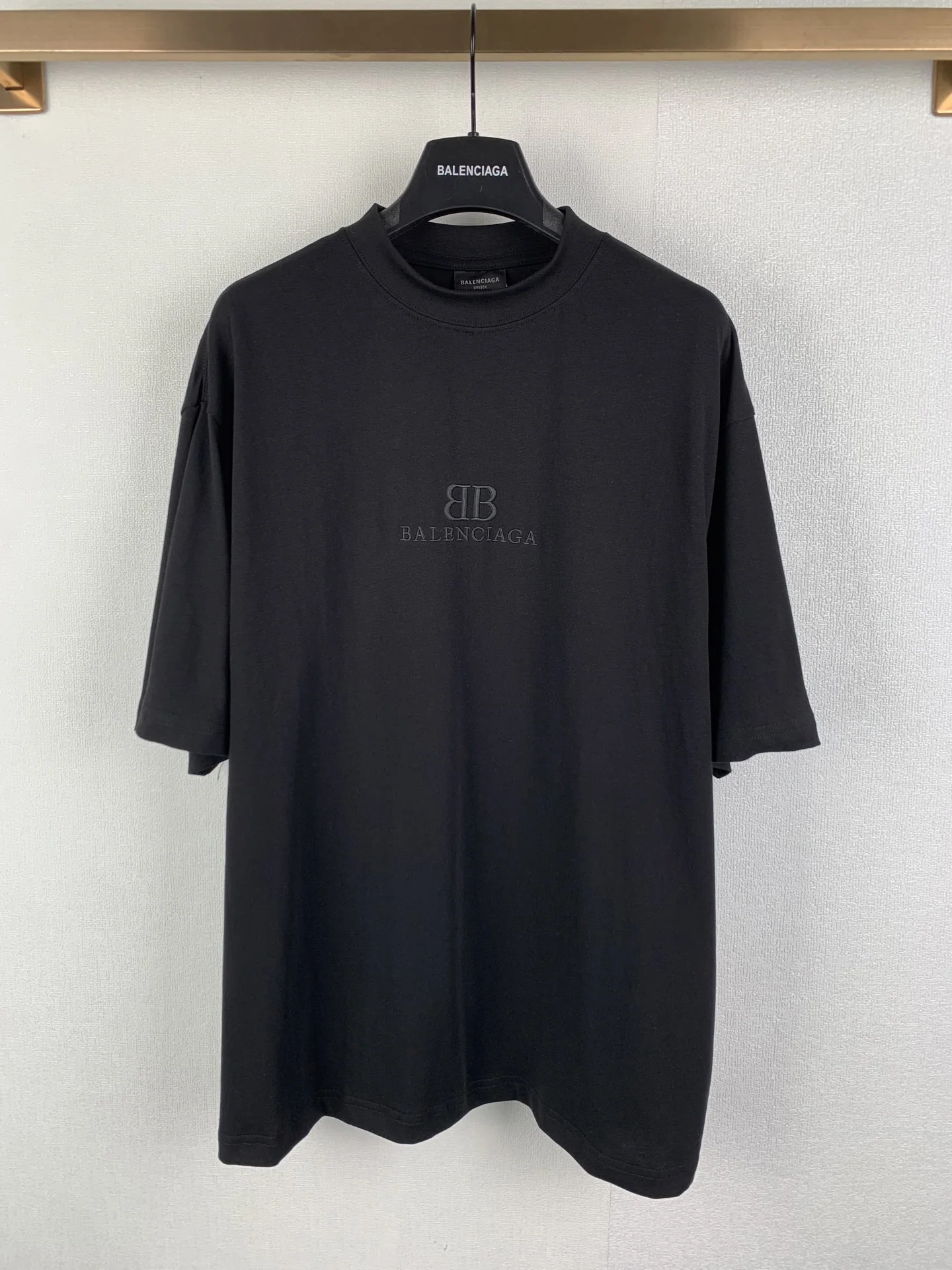 발렌시아가 로고 자수 남성 반팔 티셔츠 24FW