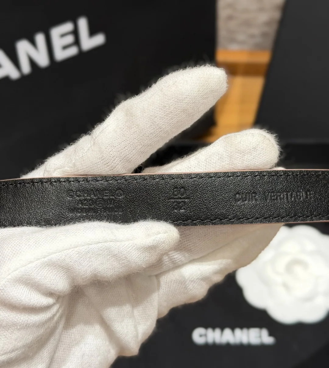 샤넬 퀼팅 램스킨 벨트 20mm 상세 이미지 5