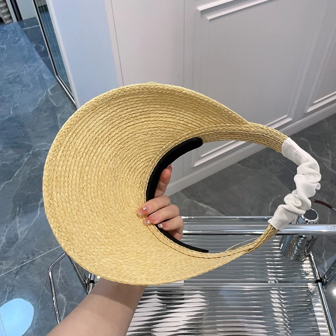 셀린느 자수 엠블럼 라피아 바이저 모자 상세 이미지 6