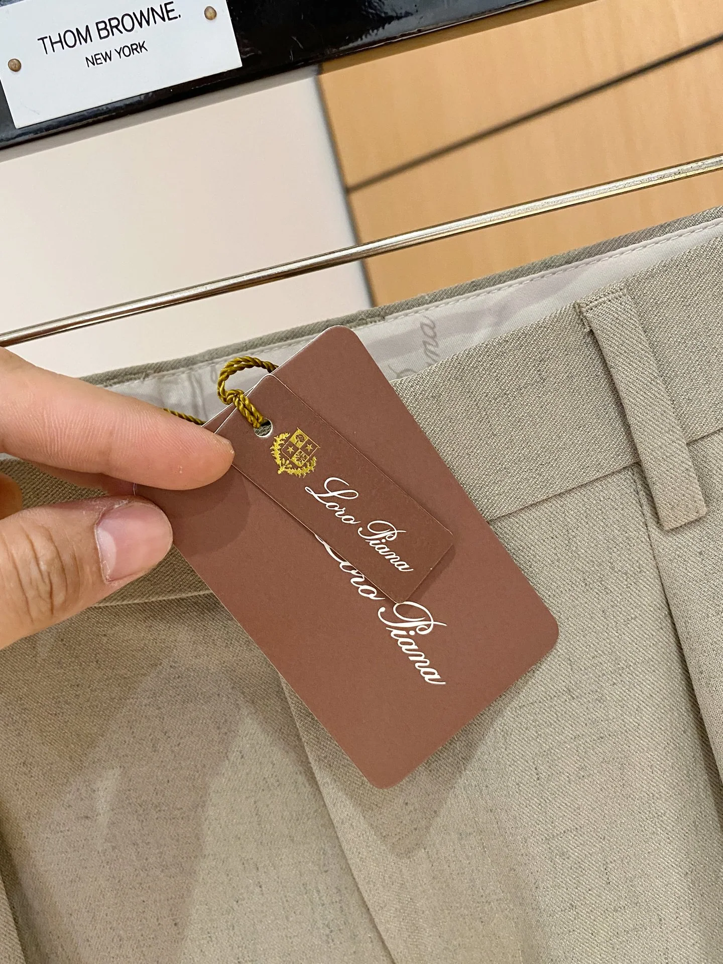 로로피아나 린넨 혼방 남성 바지 상세 이미지 4