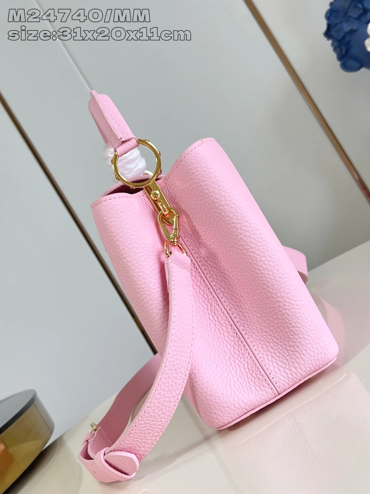 루이비통 카푸신 미디엄 핸드백 M24740 핑크 상세 이미지 3