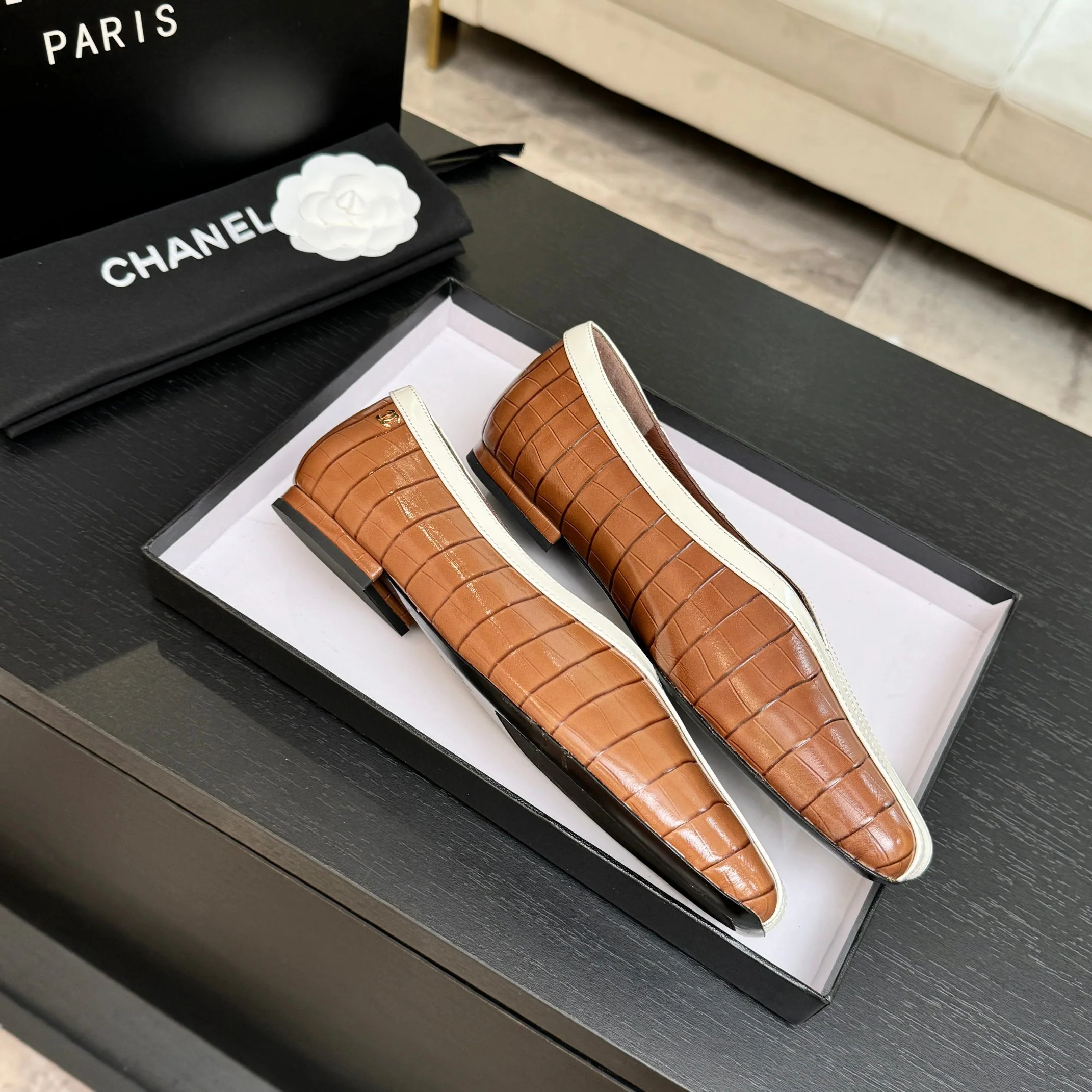 샤넬 26 C 더블 C 컬러블럭 플랫슈즈 상세 이미지 6