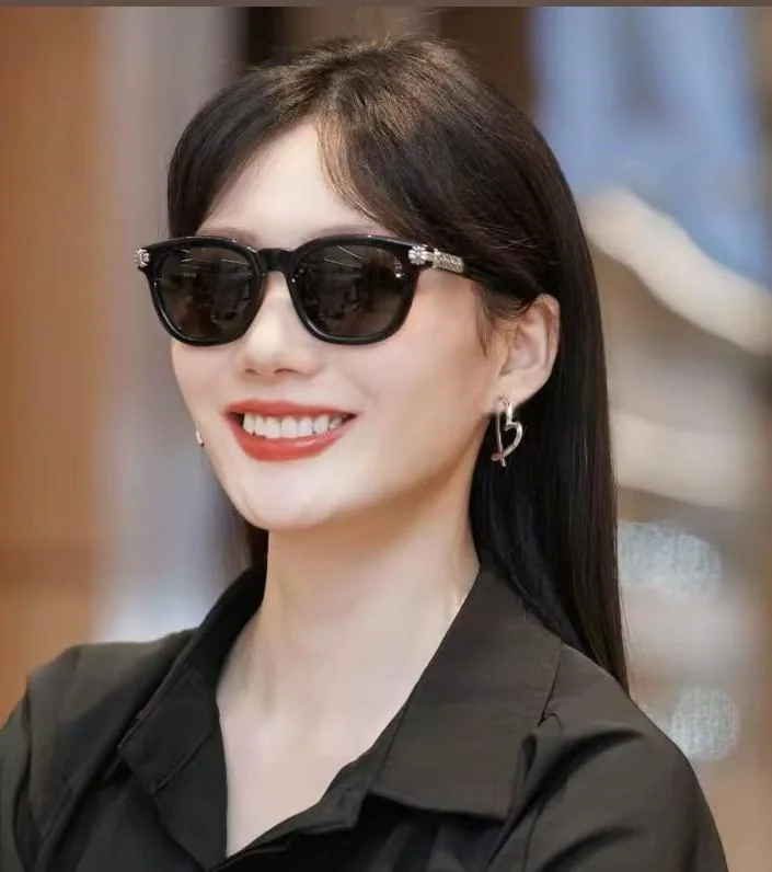 크롬하츠 18 K 도금 크로스 로고 선글라스 54753