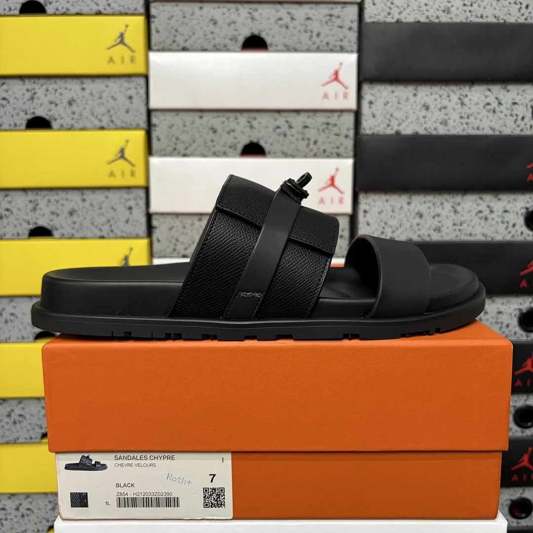 에르메스 [YX] 블랙 205767 Hermes Chypre Sandal