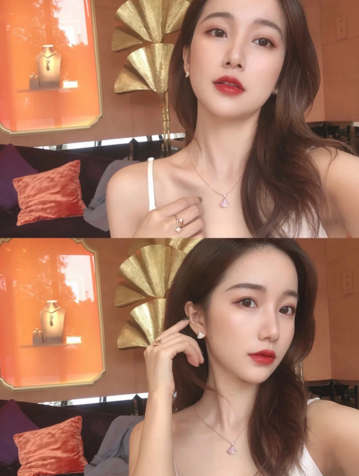 불가리 큐빅 장식 귀걸이 상세 이미지 2