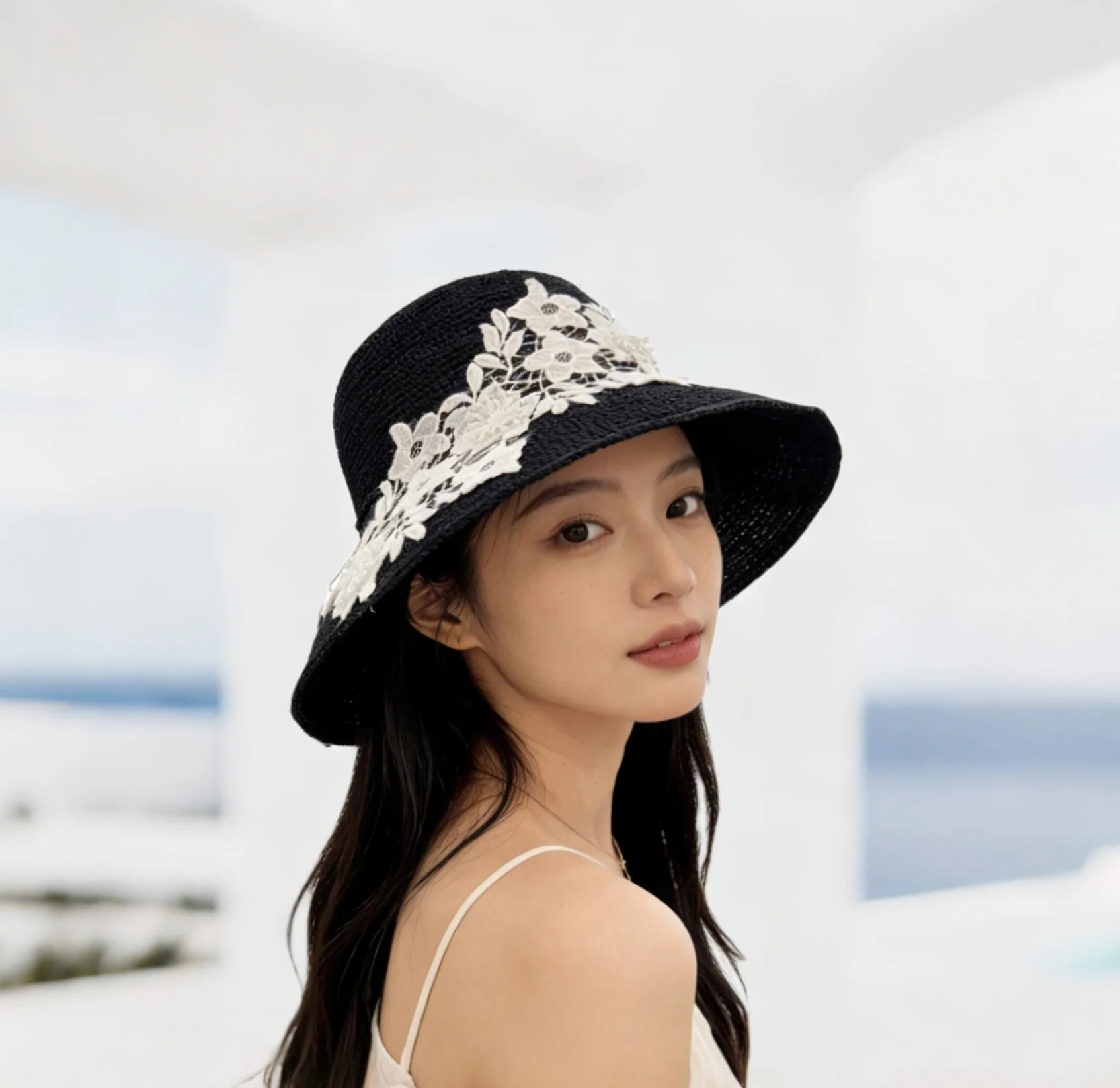 디올 스트로우 레이스 피셔맨 햇 모자 상세 이미지 1