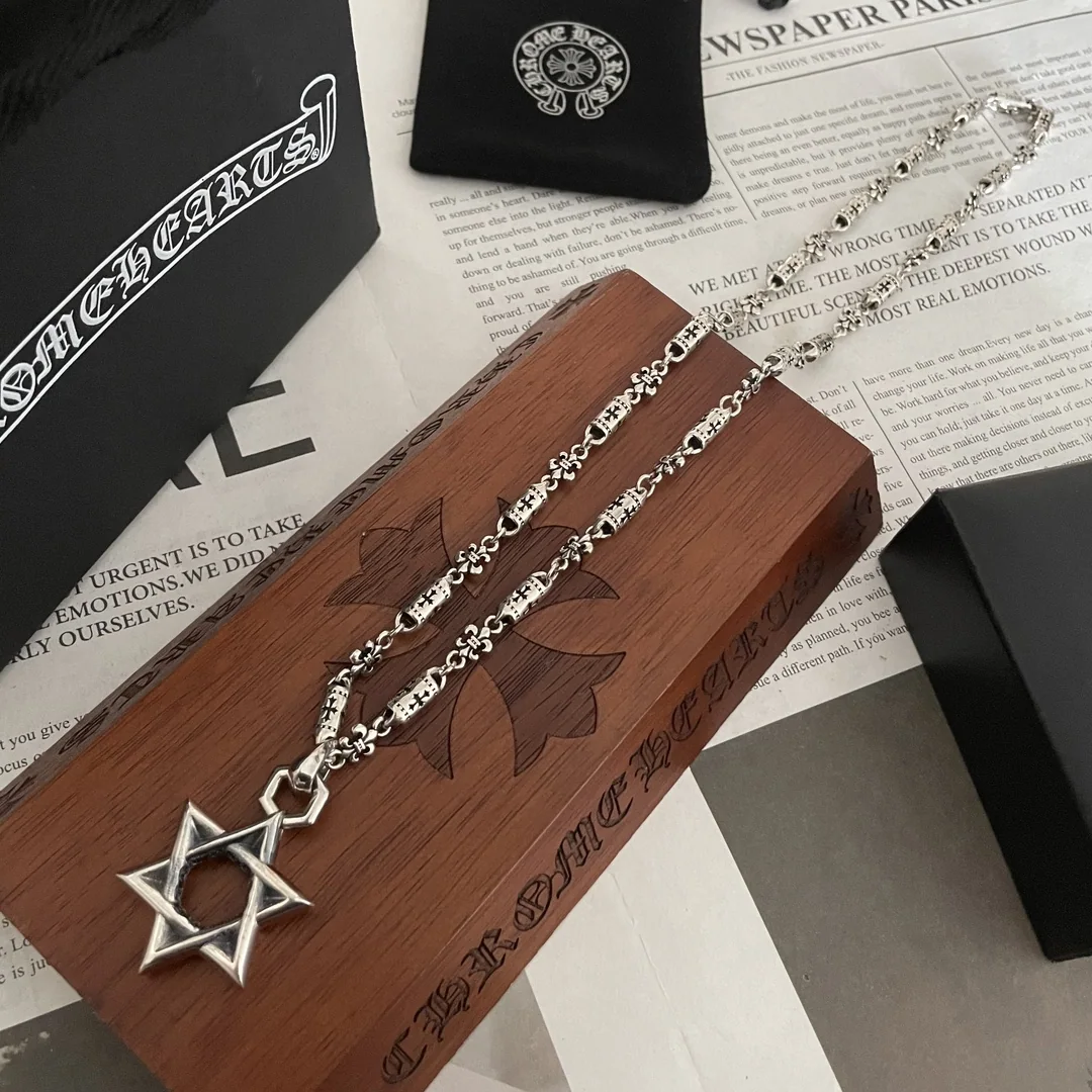 크롬하츠 헥사그램 엠보스 목걸이 상세 이미지 4