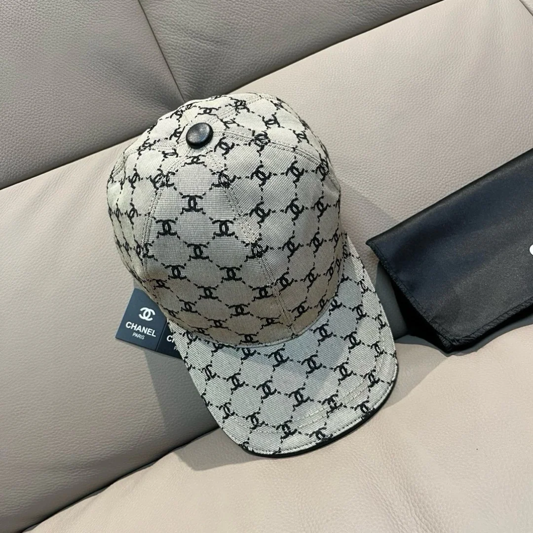 샤넬 자카드 더블 C 자수 베이스볼 캡 상세 이미지 1