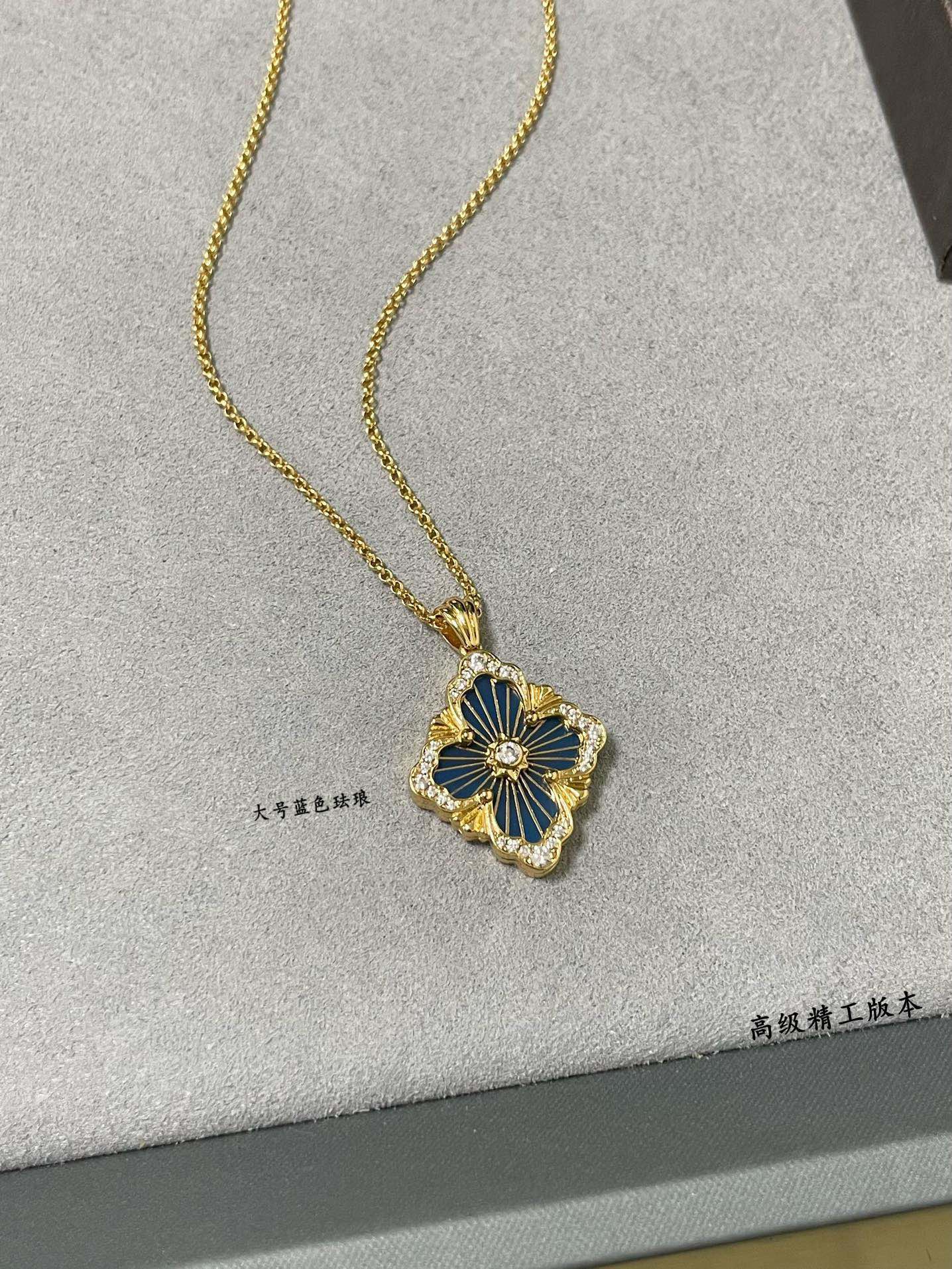 부첼라티 오페라 블루 에나멜 목걸이 상세 이미지 3