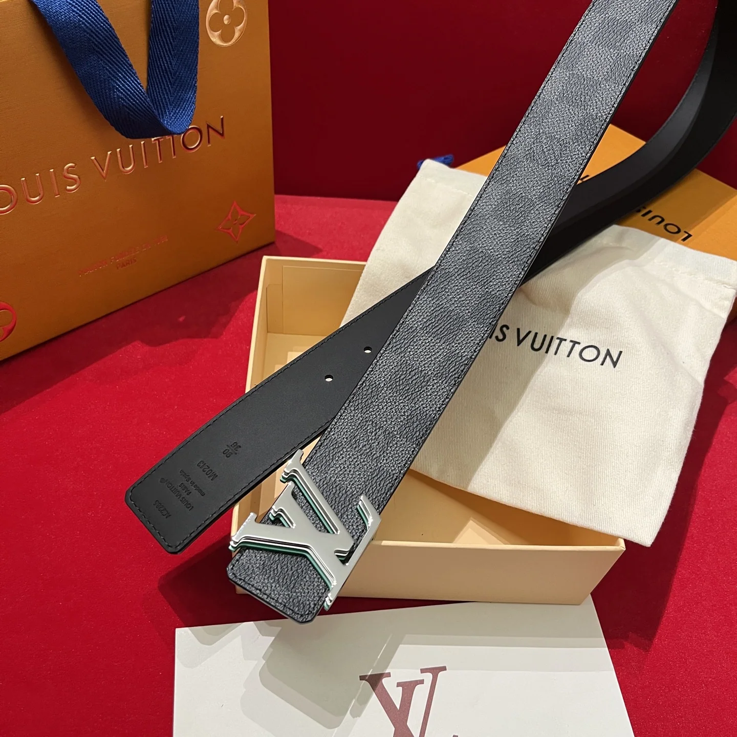 루이비통 LV 옵티컬 버클 캔버스 벨트 상세 이미지 1