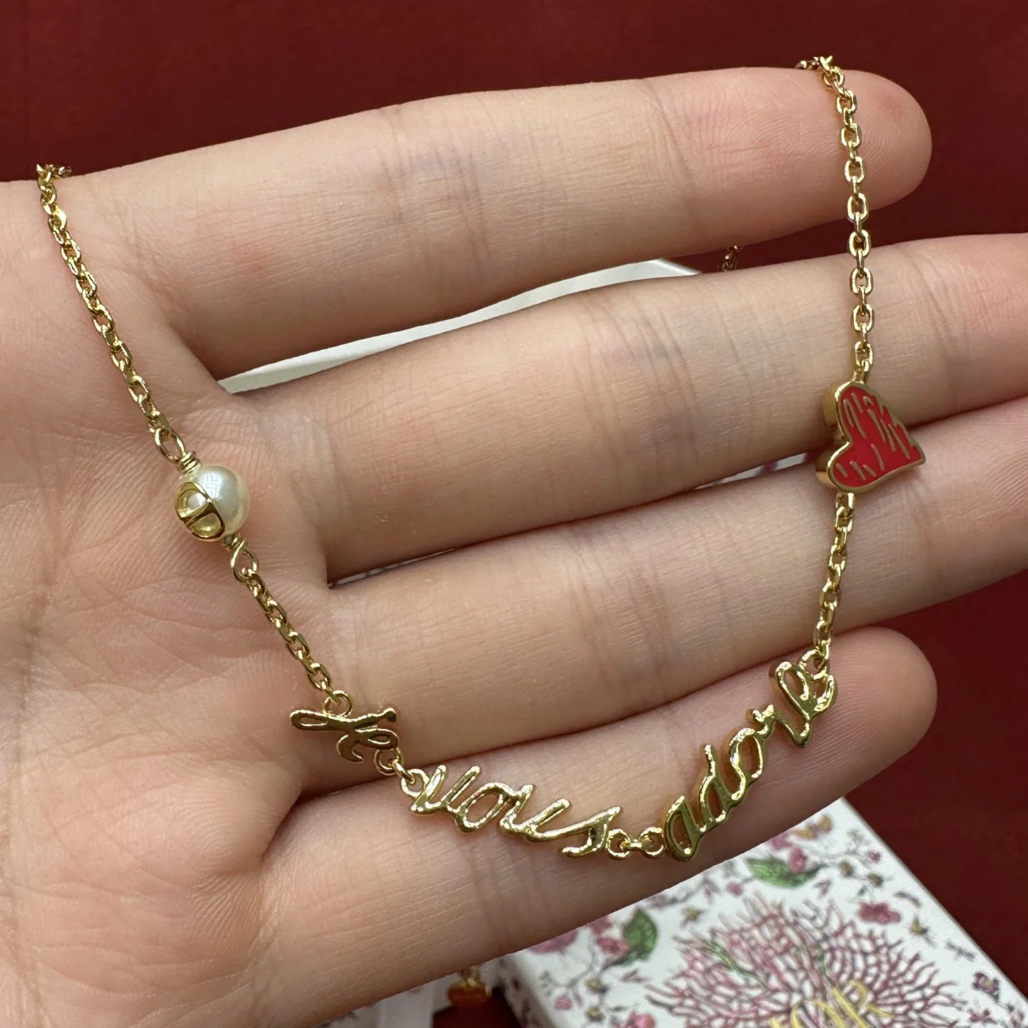 디올 Vous Adore 러브레터 진주 목걸이 178746