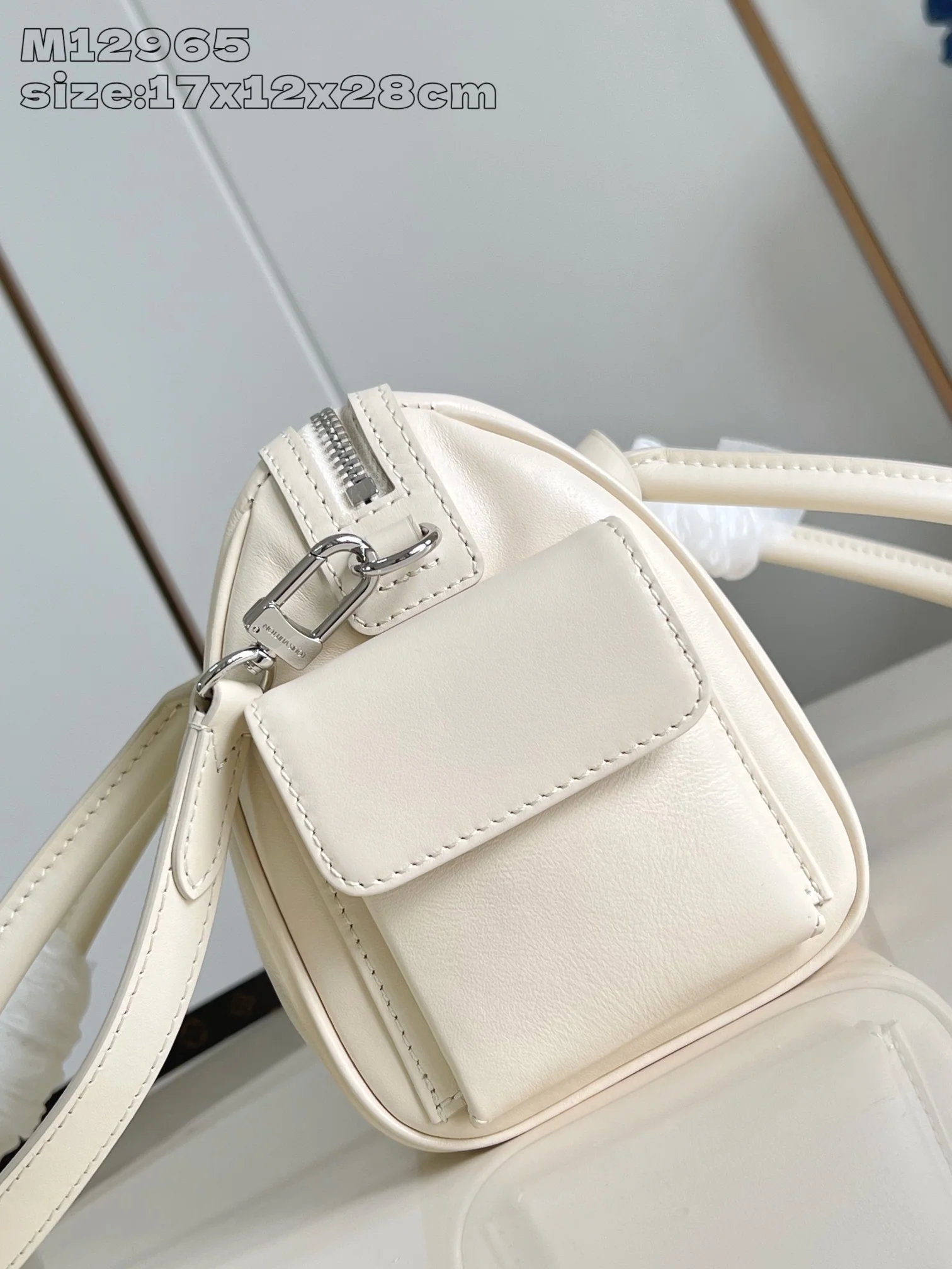 루이비통 화이트 스피디 램스킨 핸드백 M12965 상세 이미지 4
