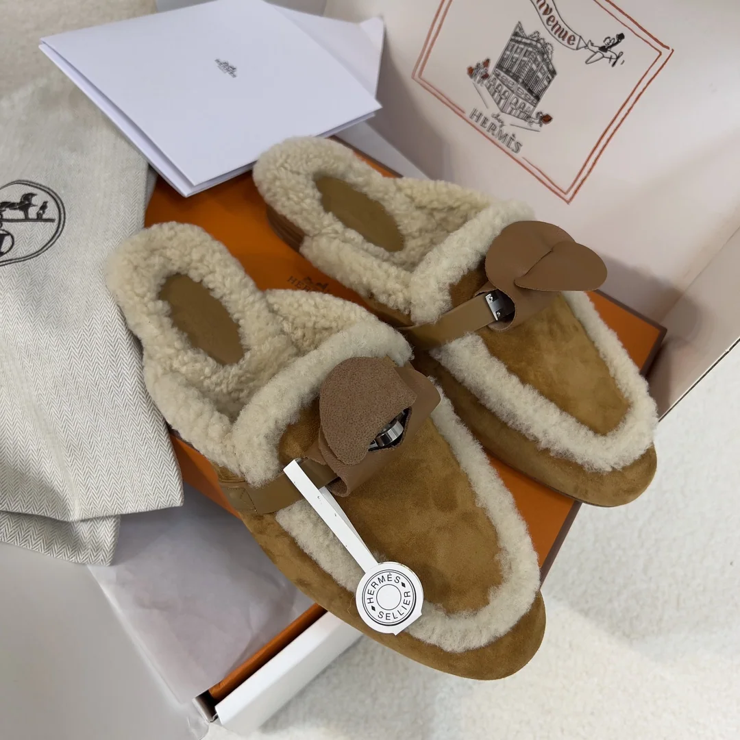 에르메스 켈리 버클 퍼 뮬 상세 이미지 2