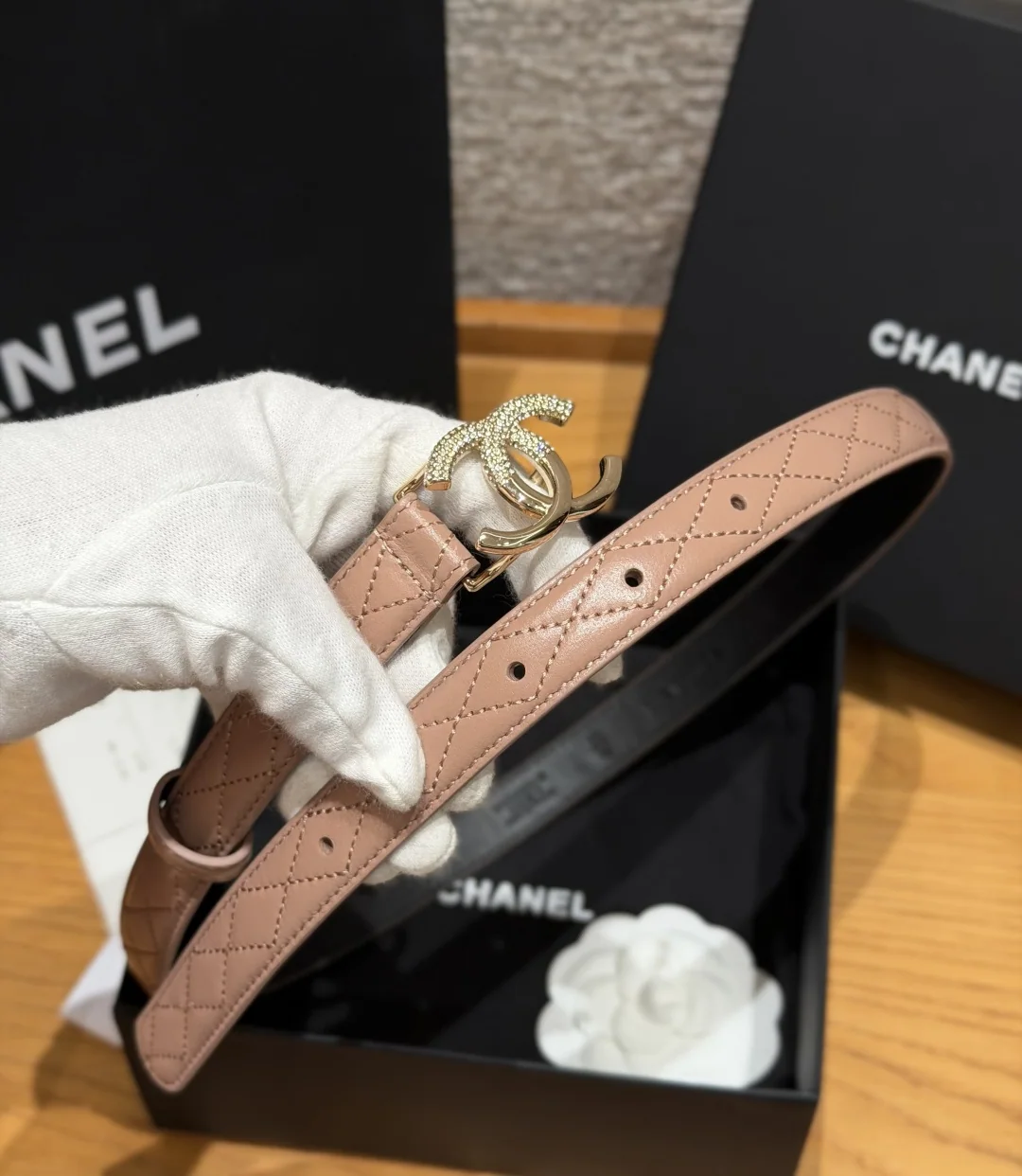 샤넬 퀼팅 램스킨 20mm 벨트 상세 이미지 8