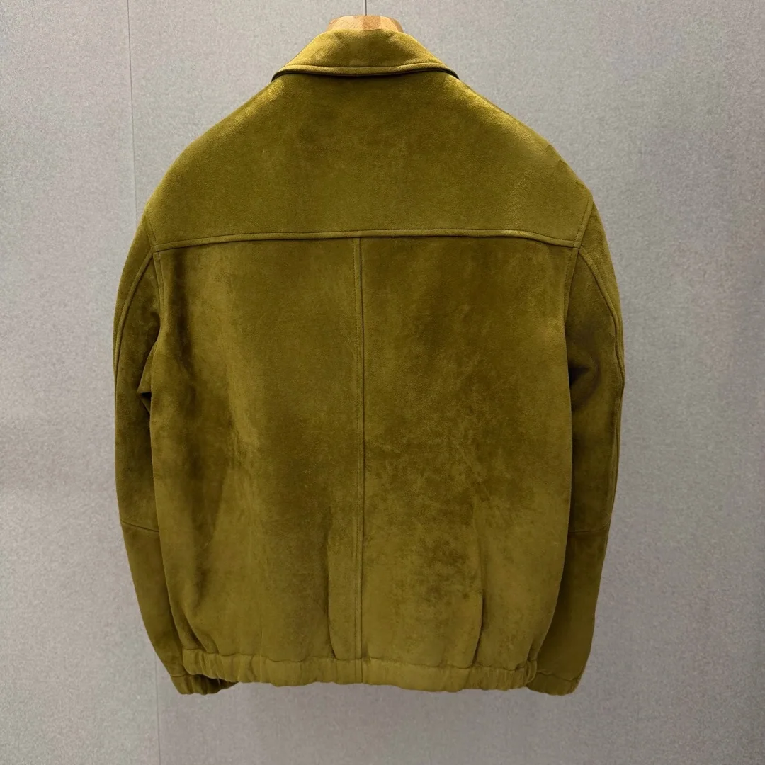 벨루티 올리브그린 스웨이드 카라 자켓 상세 이미지 2