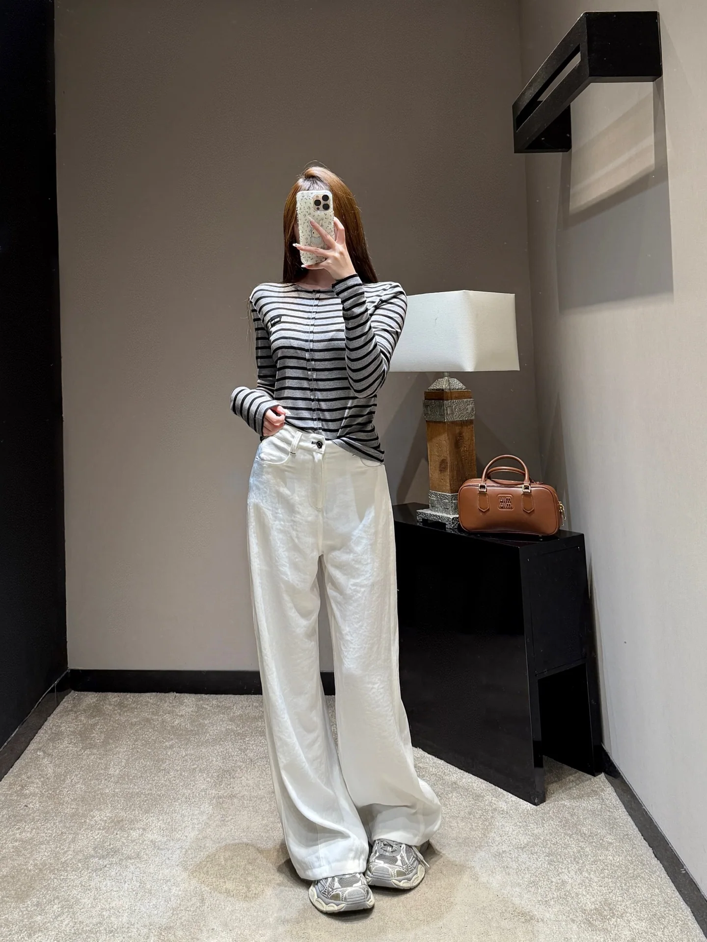 미우미우 스트라이프 긴팔 가디건 26 SS 상세 이미지 6