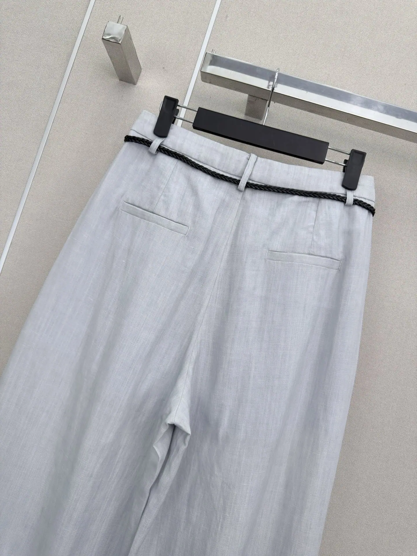 에르메스 린넨 와이드 레그 여성 바지 상세 이미지 7