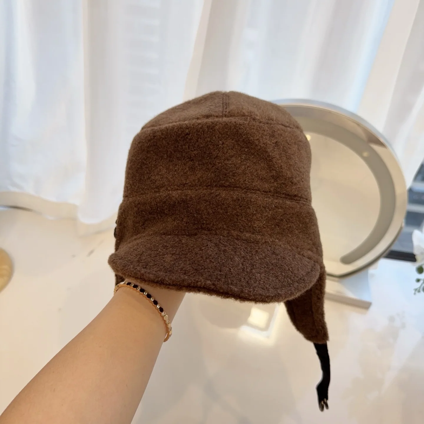 디올 울 귀덮개 스키 모자 상세 이미지 9