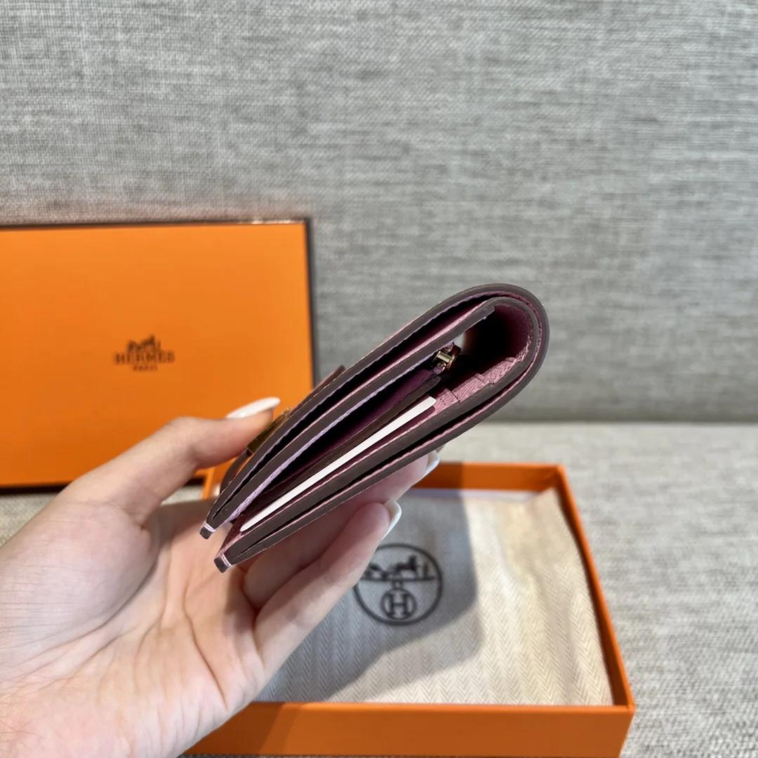 에르메스 멜로우 퍼플 엡솜 팜프린트 카드 지갑 상세 이미지 6