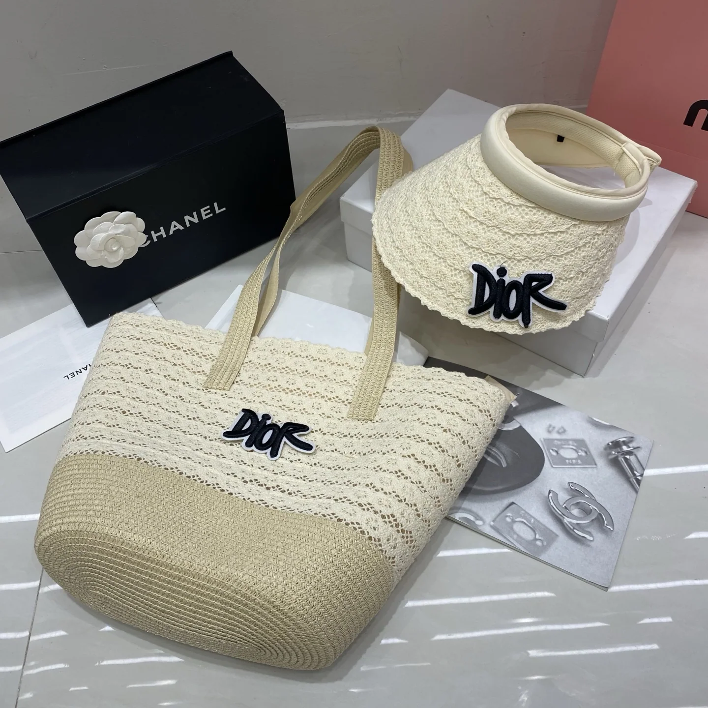 디올 레이스 세트 모자 상세 이미지 2