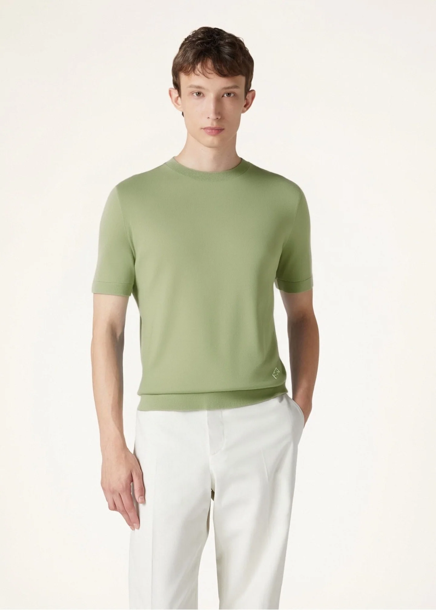 로로피아나 남성 린넨 반팔 티셔츠 상세 이미지 2