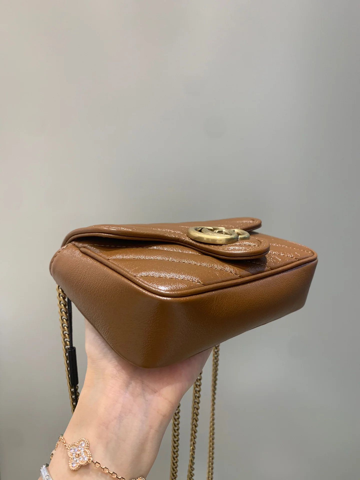 구찌 마몬트 카라멜 미니 숄더백 16.5CM476433 상세 이미지 5