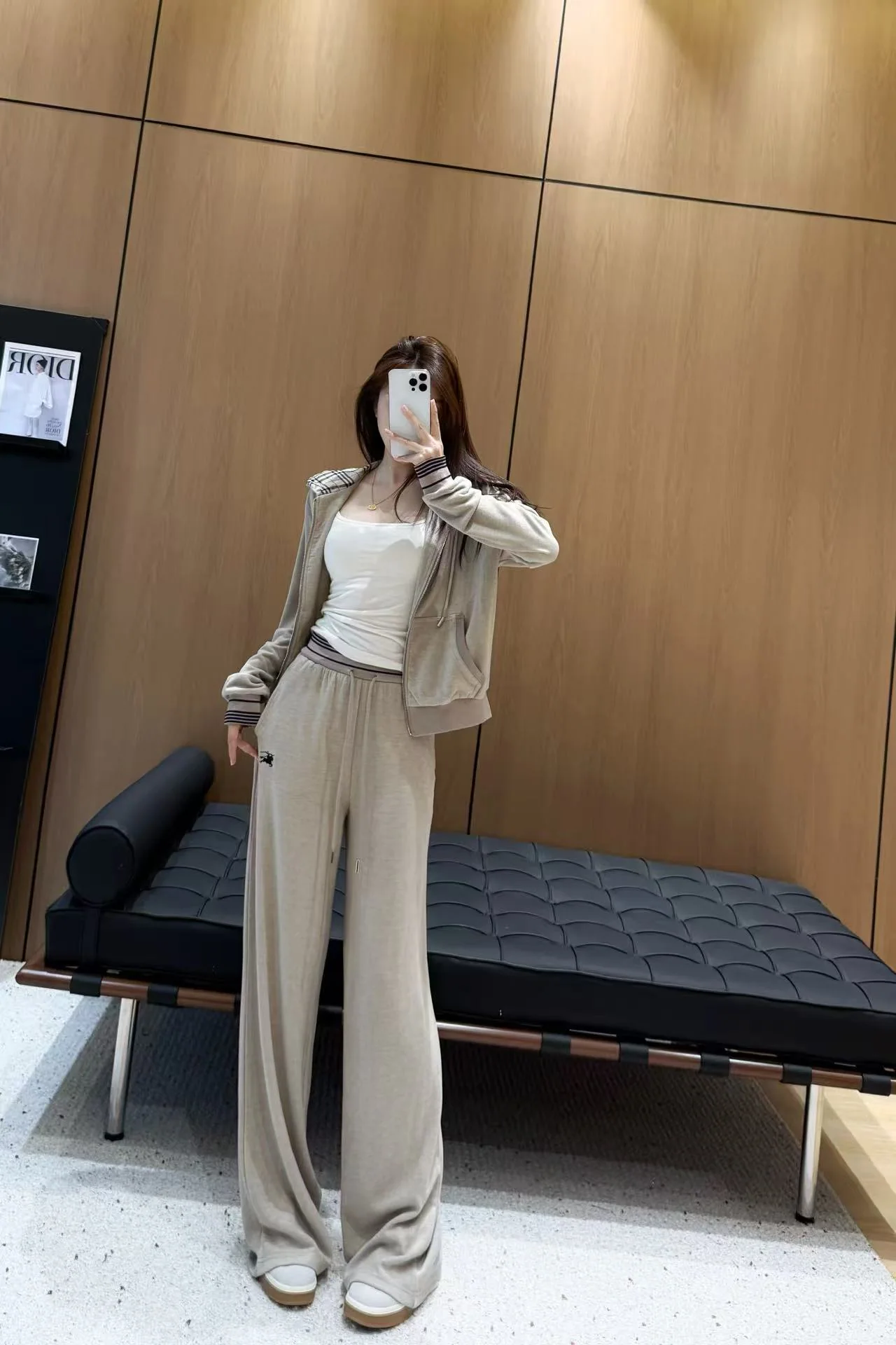 버버리 여성 더블 지퍼 재킷 세트 상세 이미지 2