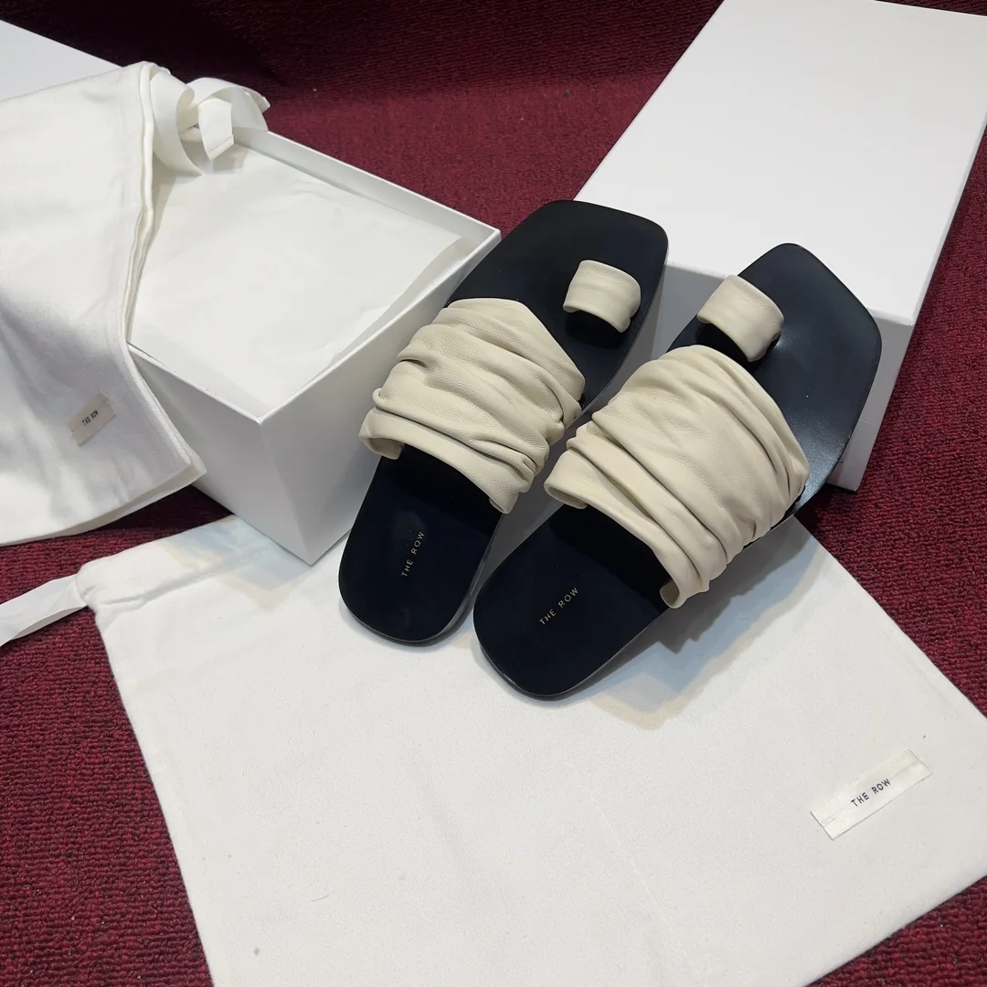 더로우 혼합 양가죽 샌들 상세 이미지 8