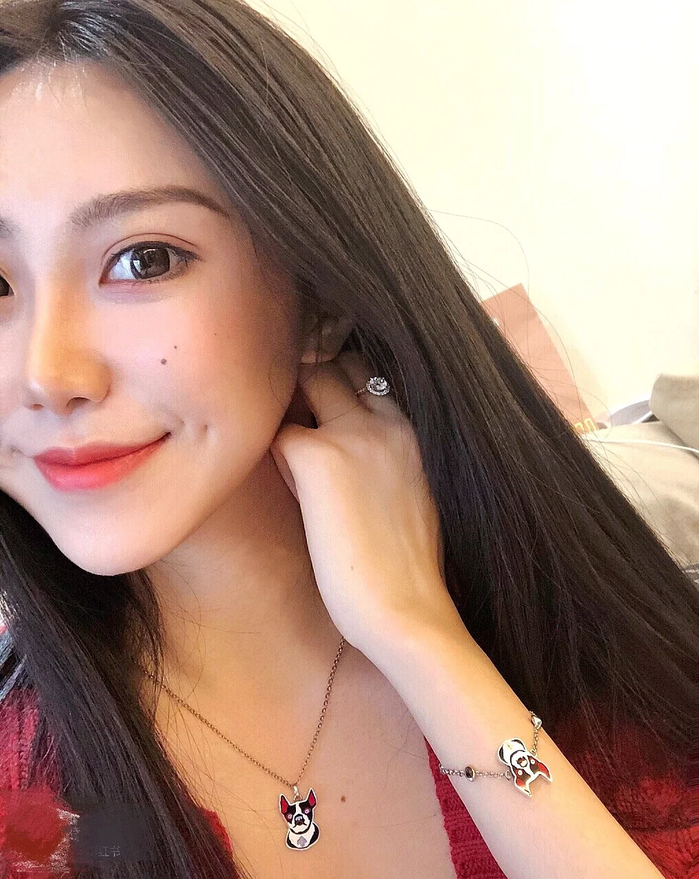 구찌 보스턴테리어 강아지 모양 스털링 실버 목걸이 상세 이미지 2