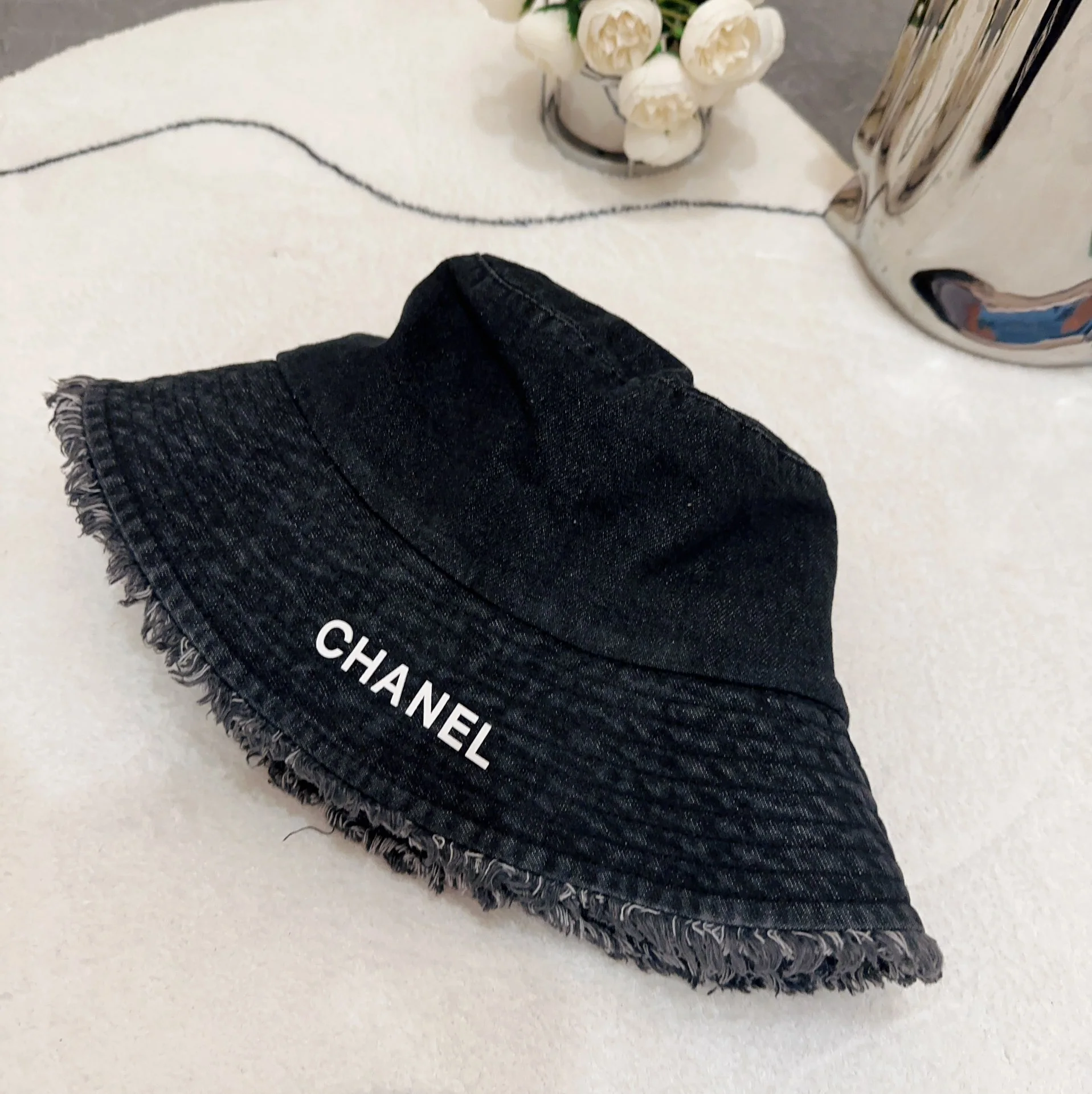 샤넬 빈티지 데님 버킷햇 상세 이미지 9