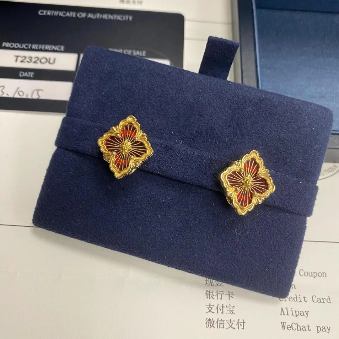 부첼라티 골드 네 잎 클로버 귀걸이 상세 이미지 4