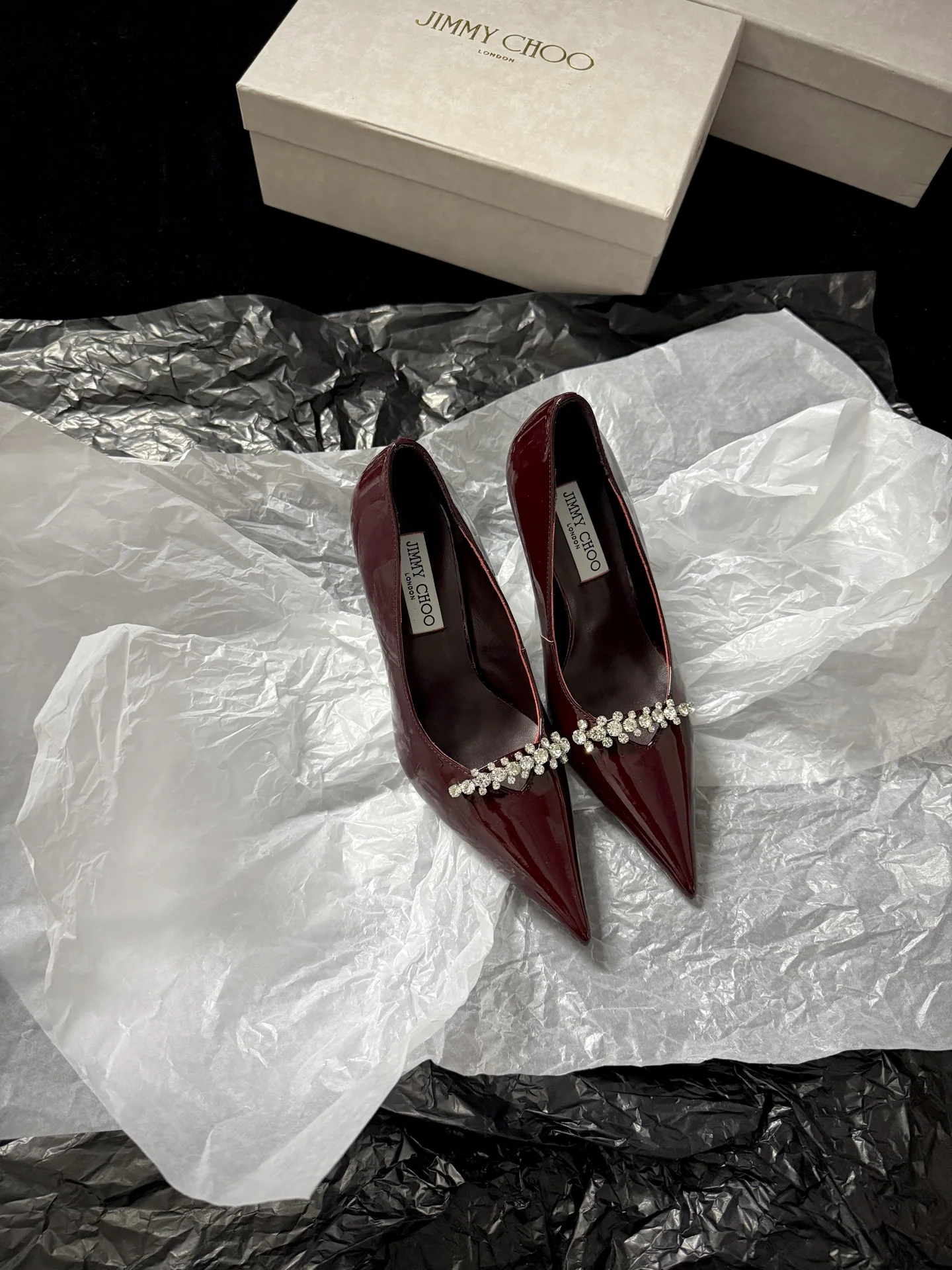 지미추 뾰족코 큐빅 장식 하이힐 8067 상세 이미지 1