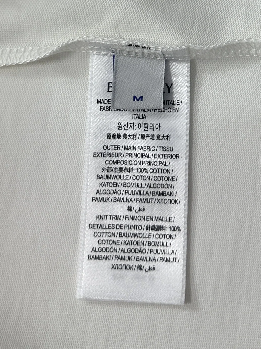 버버리 체크 코튼 반팔 티셔츠 상세 이미지 9