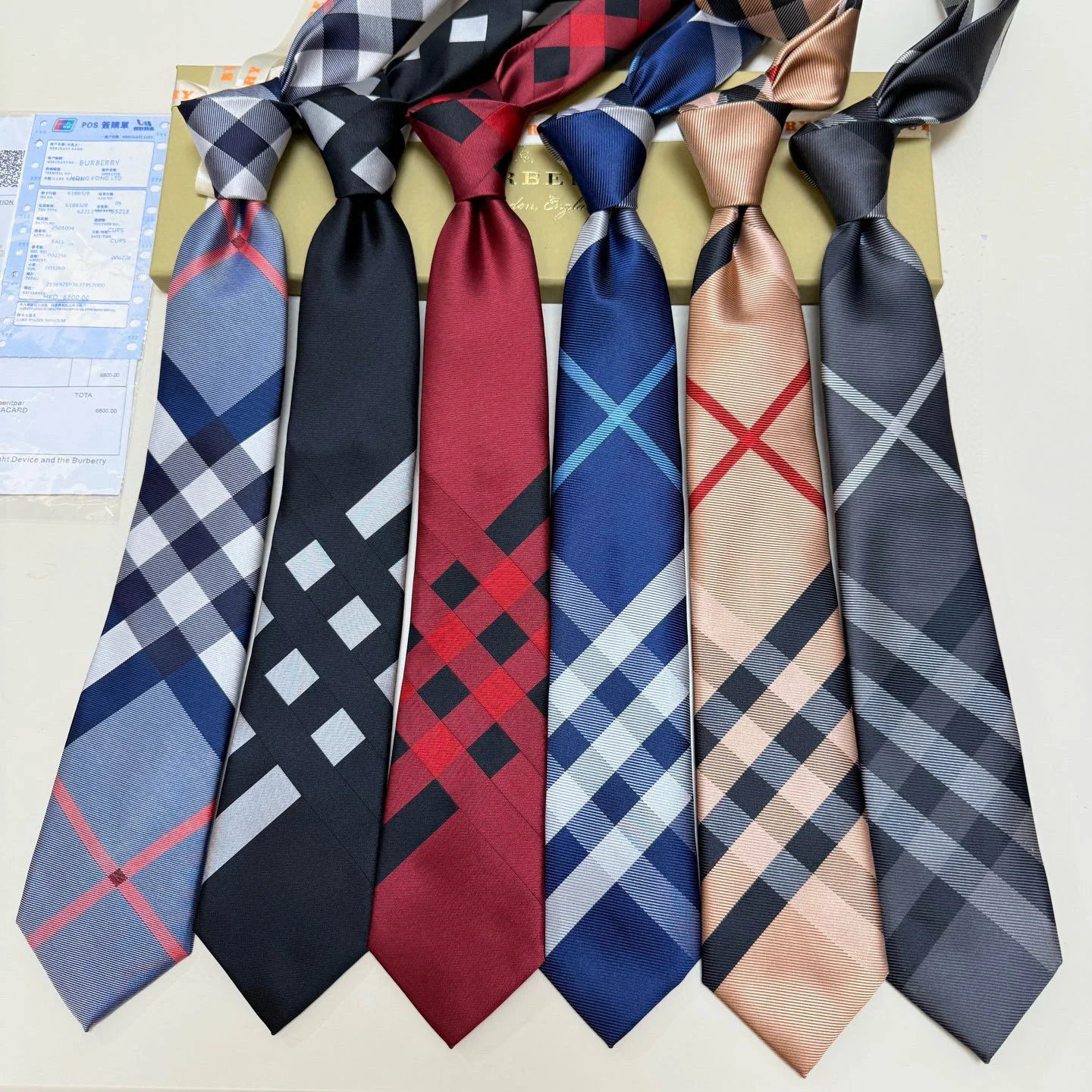 버버리 빈티지 체크 실크 넥타이 상세 이미지 2
