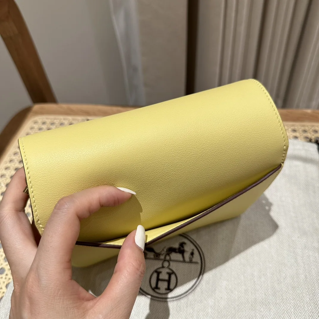 에르메스 루리스 염소가죽 골드 장식 핸드백 19 CM 상세 이미지 6