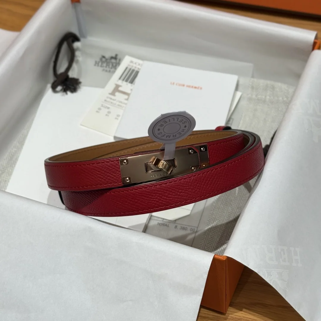 에르메스 켈리 팔라듐 가죽 벨트 176487