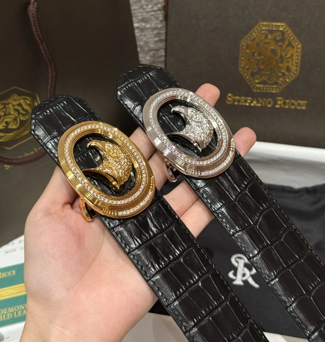 스테파노리치 이글 헤드 버클 소가죽 벨트 177950
